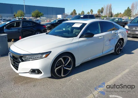 2021 Honda Accord Sport 2.0T z USA, uszkodzony, nr VIN 1HGCV2F39MA031292